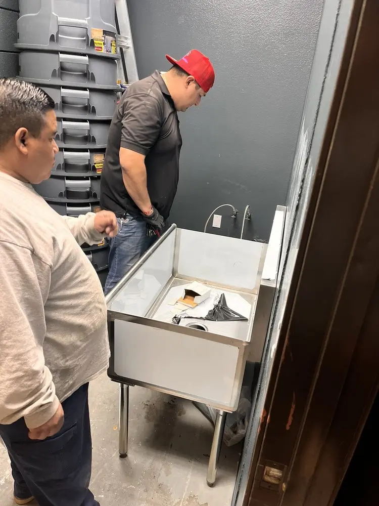 Commercial plumbing and sink installation in Atlantic Station