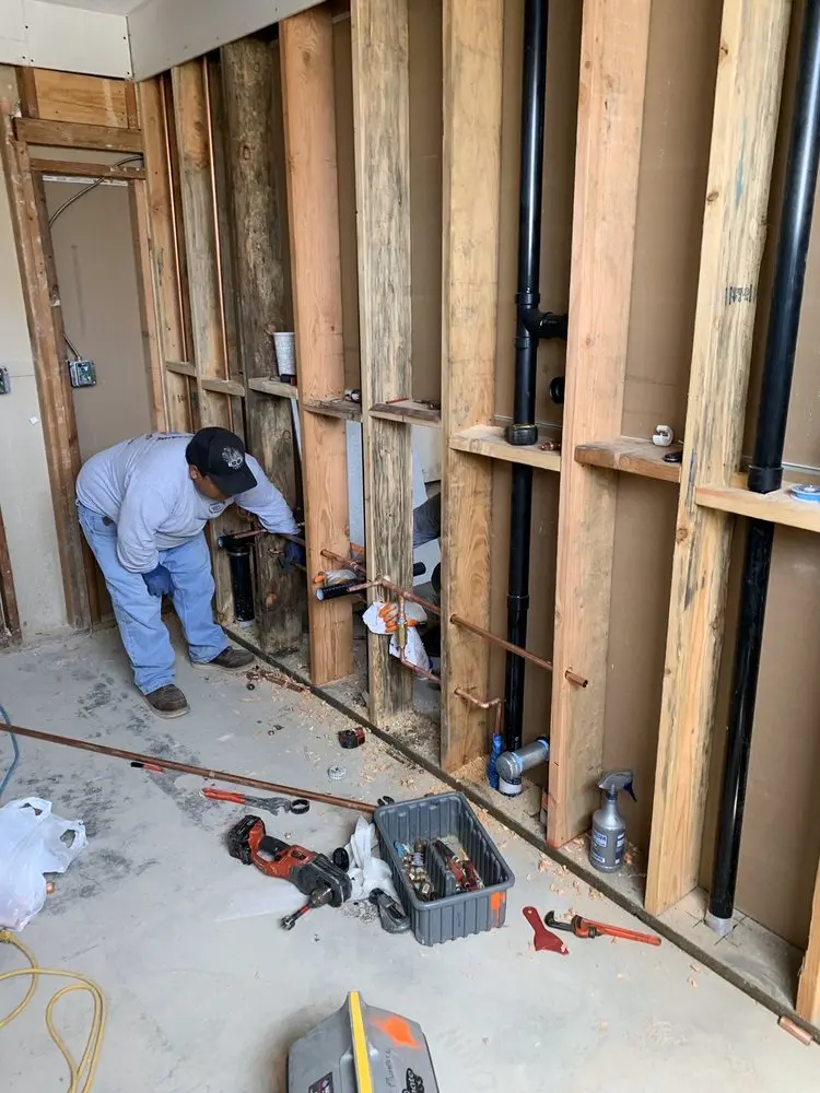 Commercial rough-in plumbing for Water Heater Replacement in Atlantic Station